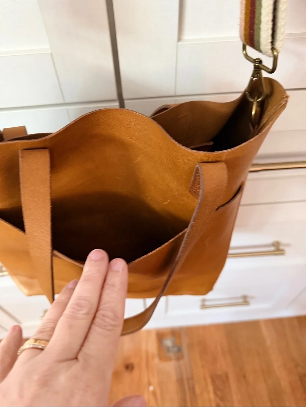 Madewell medium Tote in mustard Leather